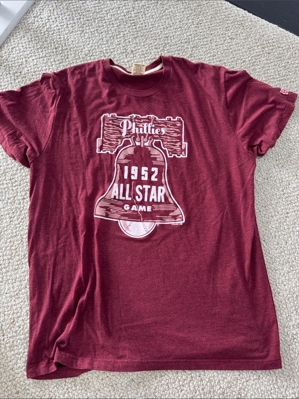 HOMAGE Maroon Phillies 1952 All Star Game Tee
